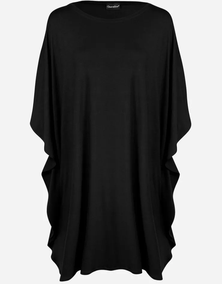 Charmline Poncho Tunic - Black New