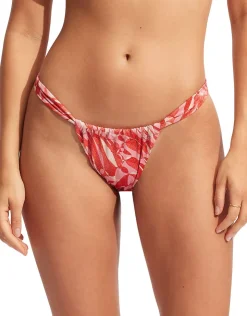 Seafolly Poolside Rio Bikini Pant - Pink Chintz Sale