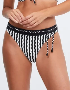 Nuria Ferrer Portofino Bikini Pant - Black and White Hot