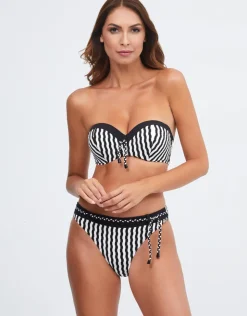 Nuria Ferrer Portofino Bikini Pant - Black and White Hot