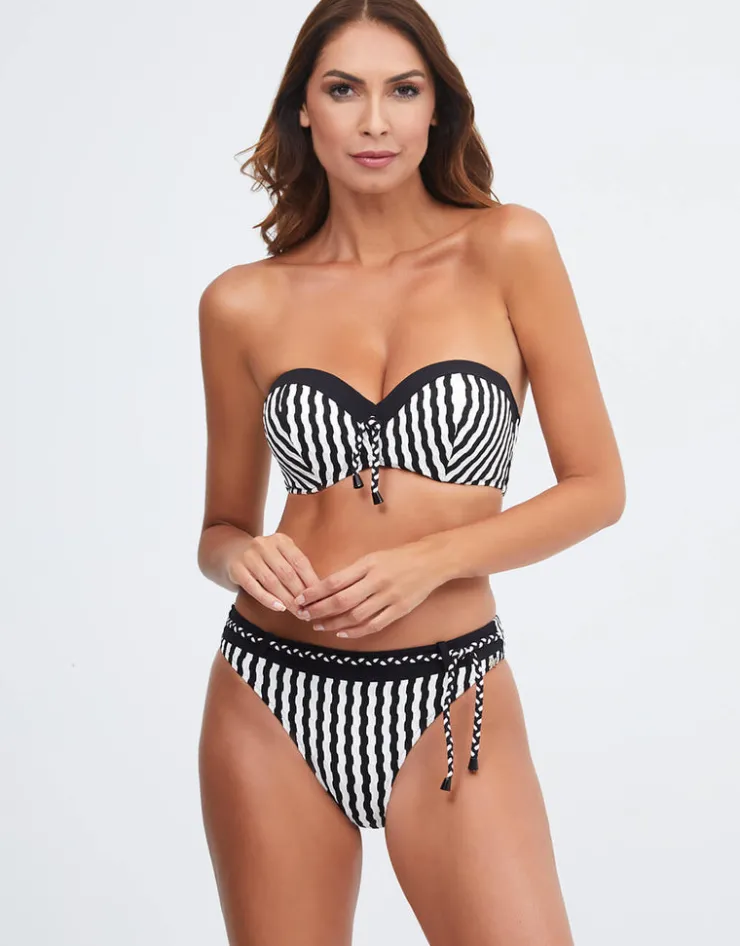 Nuria Ferrer Portofino Bikini Pant - Black and White Hot