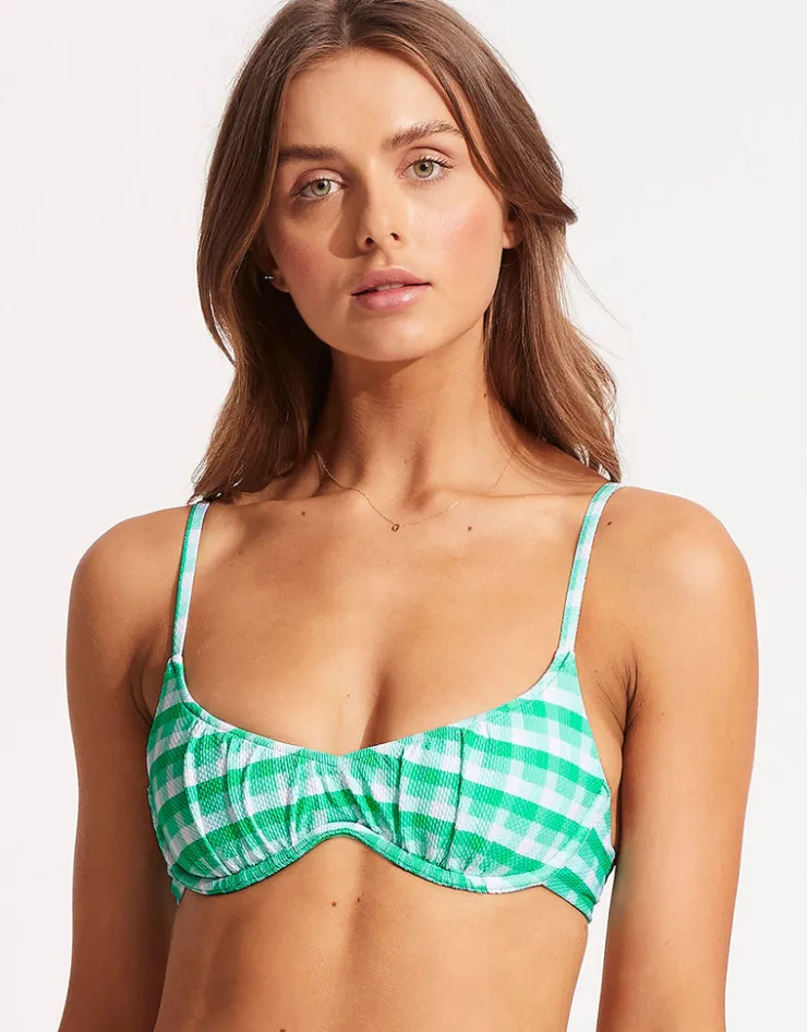 Seafolly Portofino Sweetheart Underwire Bikini Top - Jade Discount