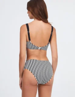 Nuria Ferrer Portofino Underwired Bikini Top - Black and White Fashion