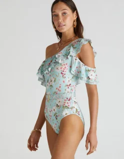 Aqua Blu Primrose Rose One Piece Swimsuit - Floral Discount