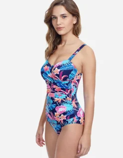 Gottex Profile Bohemian Gypsy D Cup Swimsuit - Navy Sale