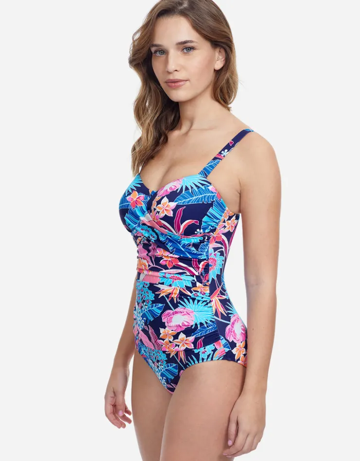 Gottex Profile Bohemian Gypsy D Cup Swimsuit - Navy Sale