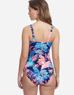 Gottex Profile Bohemian Gypsy D Cup Swimsuit - Navy Sale