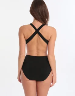Gottex Profile Formula One Sports High Neck One Piece - Black White Fashion