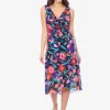 Gottex Profile Marguerite Mesh Wrap Dress - Black Multi New