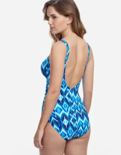 Gottex Profile Ocean Blue V Neck Swimsuit - Blue Sale