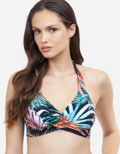 Gottex Profile Tropico Halter Bikini Top - Black Best