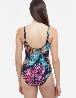 Gottex Profile Tropico V Neck Swimsuit - Black Outlet