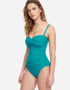 Gottex Profile Tutti Frutti Bandeau Swimsuit - Jade Discount