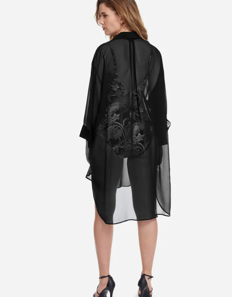Gottex Profile Tutti Frutti Beach Shirt - Black Outlet
