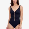 Gottex Profile Tutti Frutti D Cup V Neck Ladder Swimsuit - Black Fashion