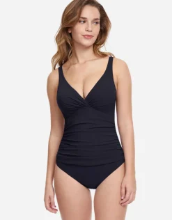 Gottex Profile Tutti Frutti Underwired V Neck Swimsuit - Black Outlet