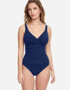 Gottex Profile Tutti Frutti V Neck Swimsuit - Navy Fashion