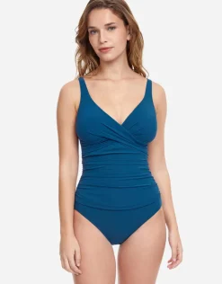 Gottex Profile Tutti Frutti V Neck Swimsuit - Petrol Online