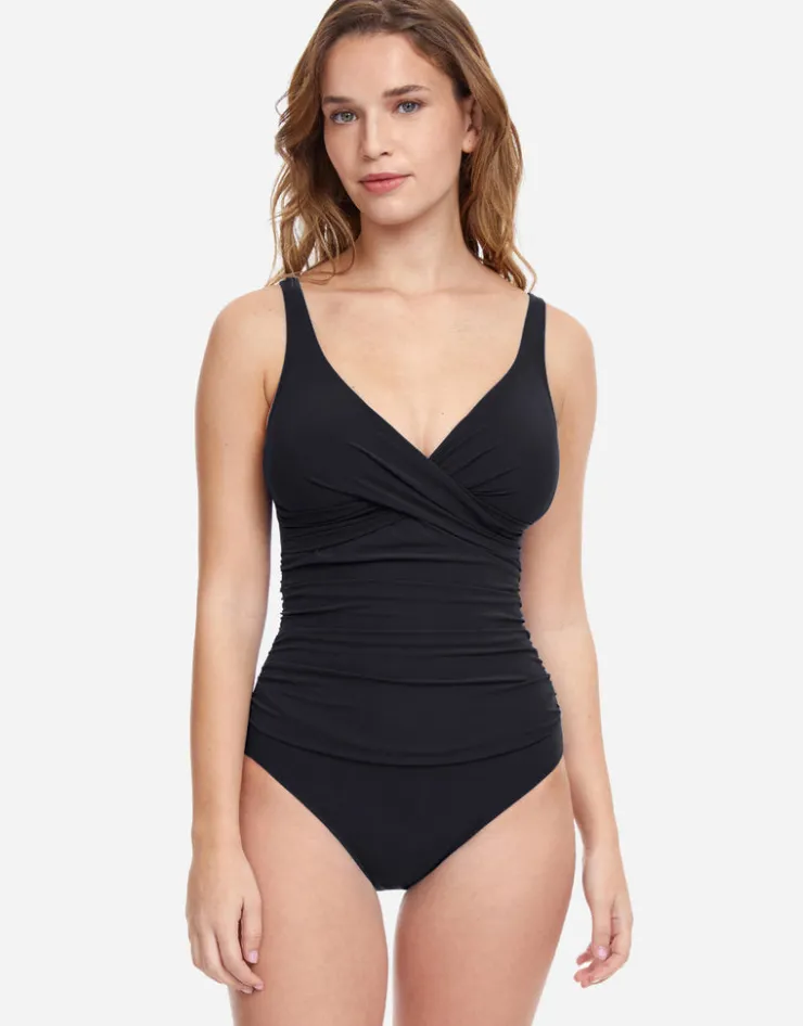 Gottex Profile Tutti Frutti V Neck Swimsuit - Black Best