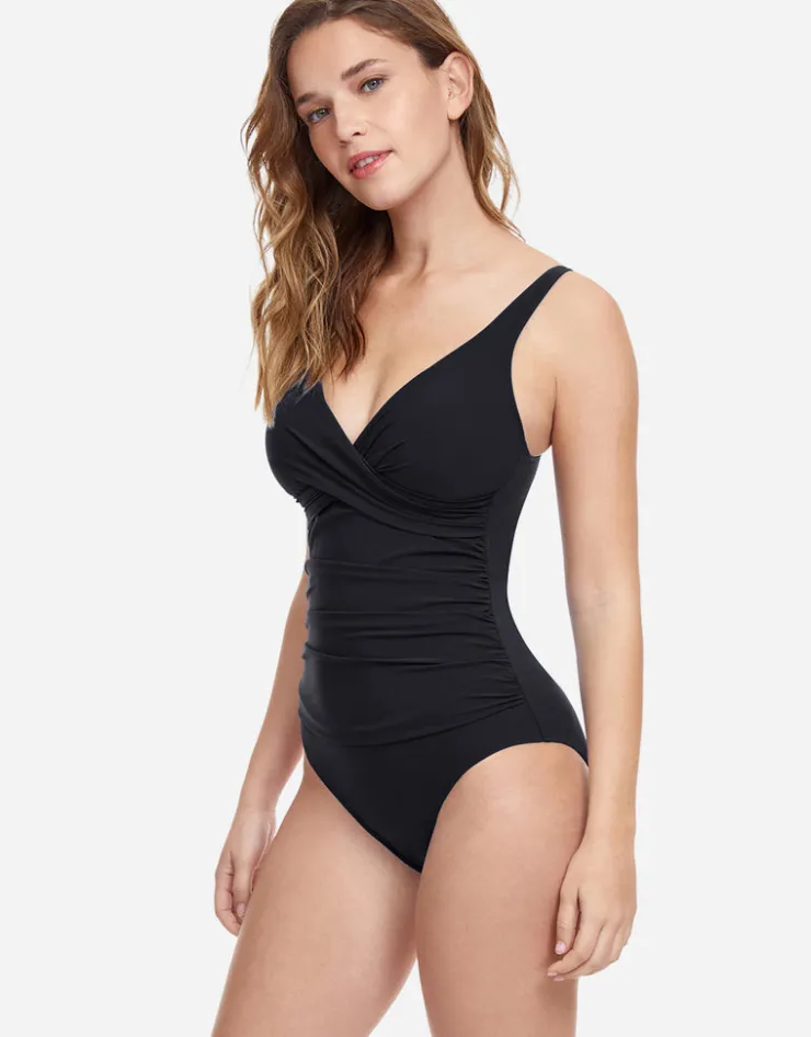 Gottex Profile Tutti Frutti V Neck Swimsuit - Black Best
