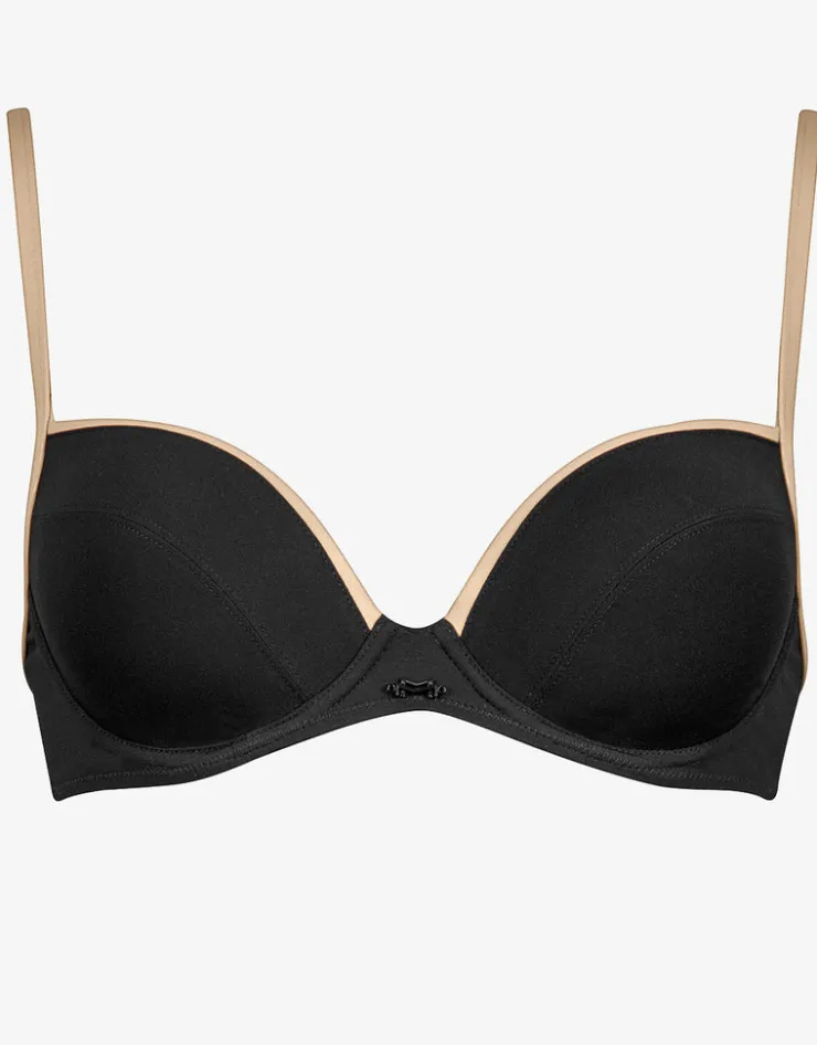 Maryan Mehlhorn Pura Underwired Bikini Top - Black Camel Fashion