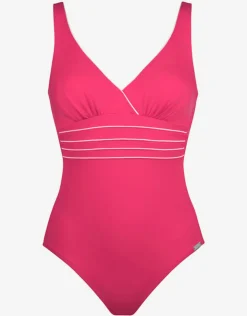 Charmline Pure Lines Swimsuit - Pink White Online