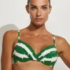 Maryan Mehlhorn Radiance Underwired Padded Bikini Top - White and Clover Clearance