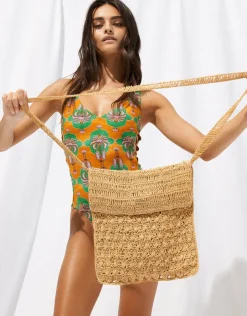 Watercult Raffia Shoulder Bag - Natural Hot