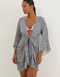 ViX Paula Hermanny Ravine Perola Knot Short Cover Up - Stripe Fashion
