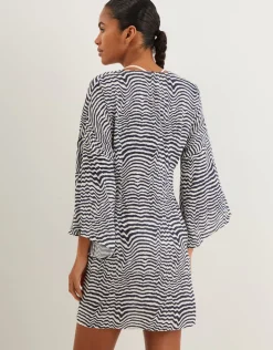ViX Paula Hermanny Ravine Perola Knot Short Cover Up - Stripe Fashion