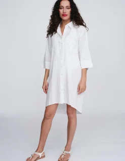 Pia Rossini Recife Shirt Dress - White Outlet