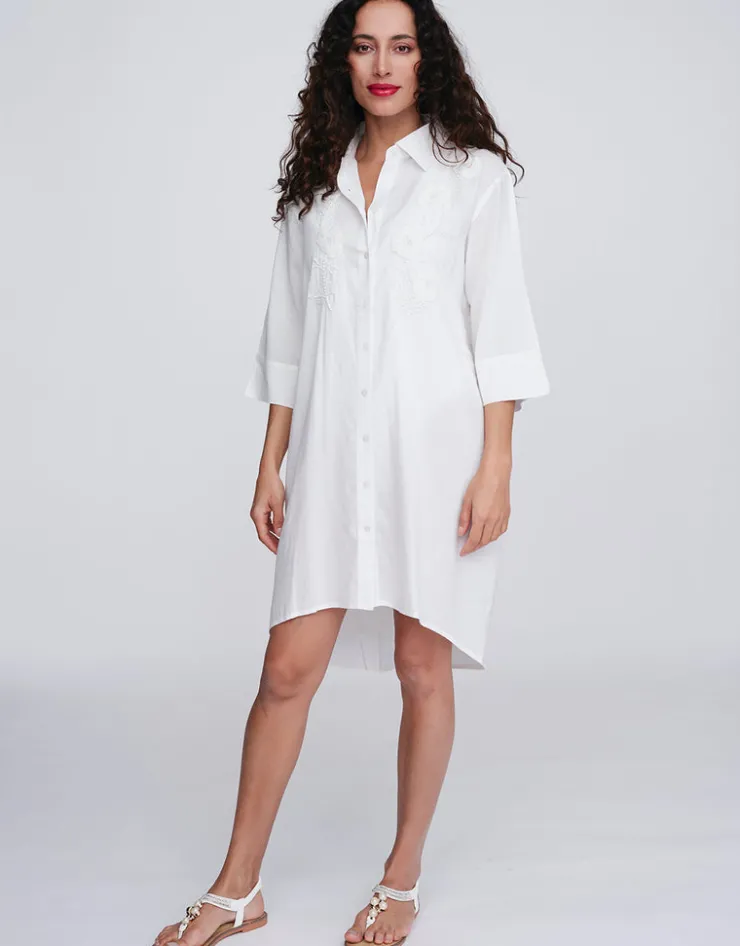 Pia Rossini Recife Shirt Dress - White Outlet