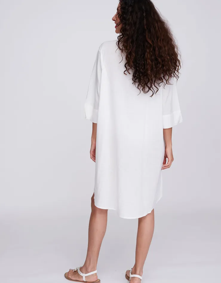 Pia Rossini Recife Shirt Dress - White Outlet
