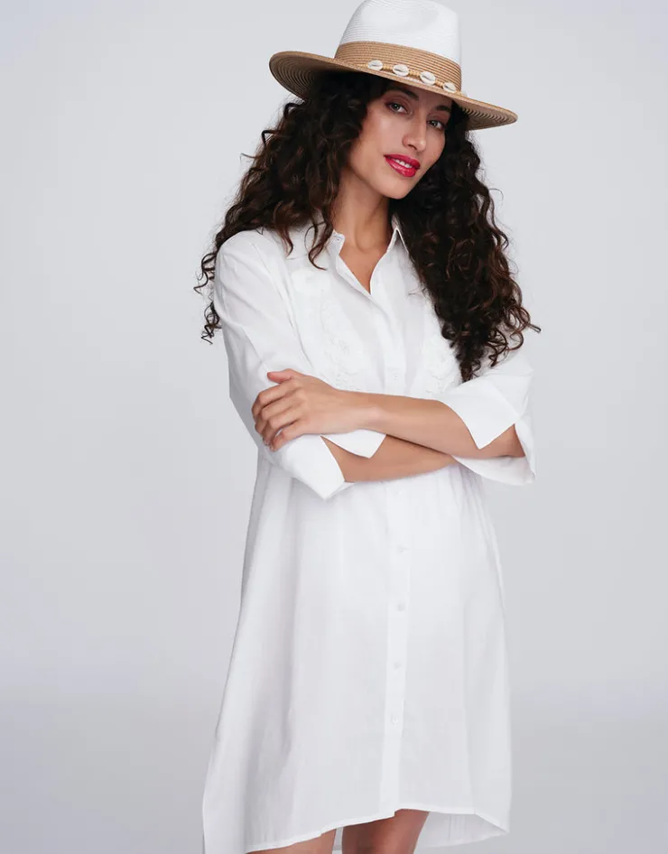 Pia Rossini Recife Shirt Dress - White Outlet