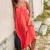Sea Level Resort Essentials Maxi Sundress - Flame Clearance