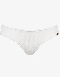 Watercult Retro Purity Zip Back Bikini Bottom - White Best
