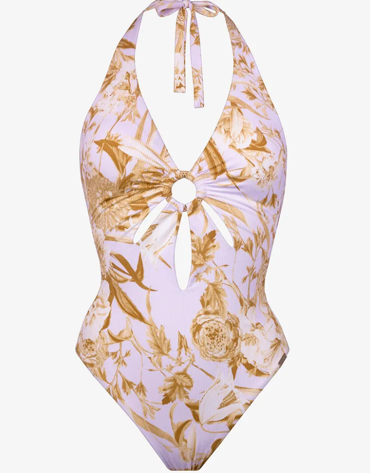 Maryan Mehlhorn Reverie Halter Swimsuit - Dreamy Pastels New