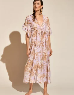 Maryan Mehlhorn Reverie Kimono Dress - Dreamy Pastels Discount