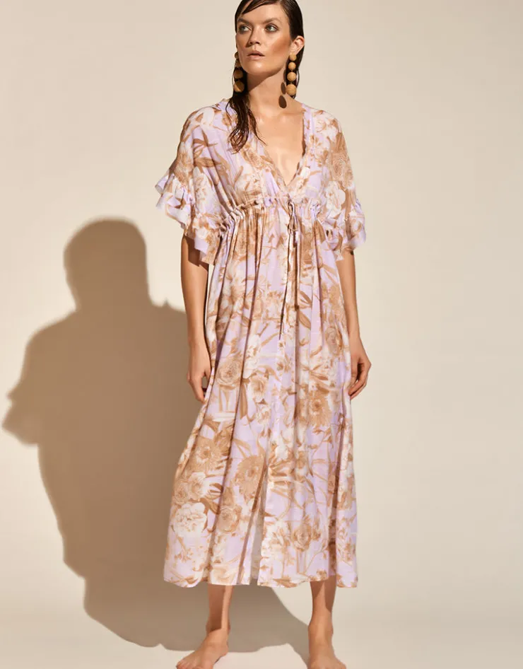 Maryan Mehlhorn Reverie Kimono Dress - Dreamy Pastels Discount
