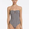 Jets Rio Moulded Bandeau Swimsuit - Ink Outlet