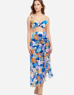 Gottex Rising Sun Ruffle Skirt - Blue Outlet