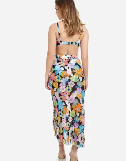 Gottex Rising Sun Ruffle Skirt - Black Fashion