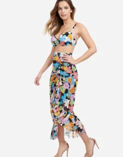 Gottex Rising Sun Ruffle Skirt - Black Fashion