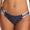 Jets Riviera Gathered Side Bikini Bottom - Ink/White Outlet