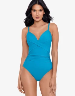 Miraclesuit Rock Solid Captivate Swimsuit - Malibu Blue Best