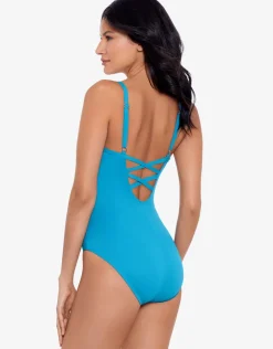 Miraclesuit Rock Solid Captivate Swimsuit - Malibu Blue Best