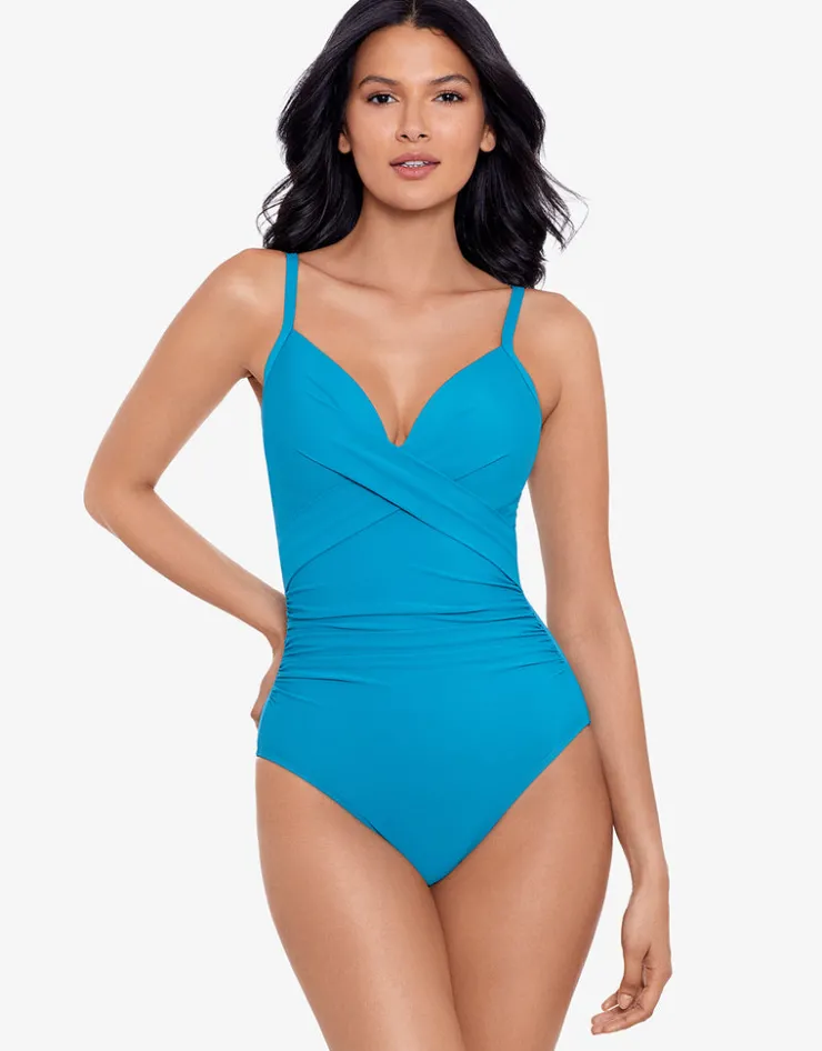 Miraclesuit Rock Solid Captivate Swimsuit - Malibu Blue Best