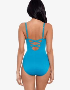 Miraclesuit Rock Solid Captivate Swimsuit - Malibu Blue Best