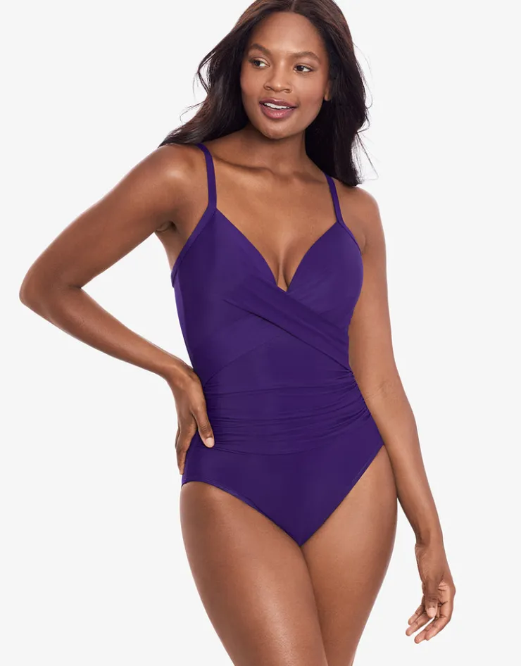 Miraclesuit Rock Solid Captivate Swimsuit - Mulberry Fashion
