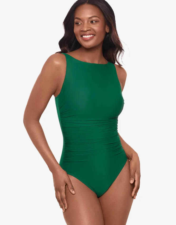 Miraclesuit Rock Solid Regatta Swimsuit - Malachite New
